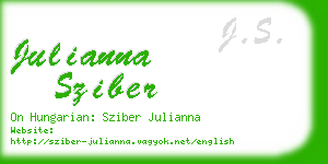 julianna sziber business card